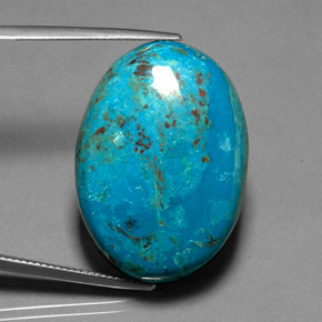 Crisocola multicolorido natural 36,15ct, corte oval, opaco