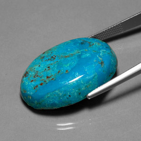 Crisocola multicolorido natural 36,15ct, corte oval, opaco