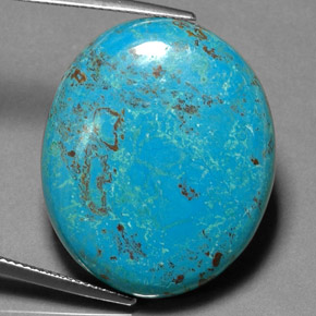 Crisocola multicolorido natural 30,84ct, corte oval, opaco