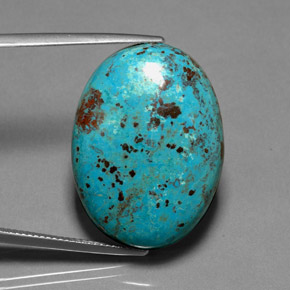 Crisocola multicolorido natural 25,30ct, corte oval, opaco