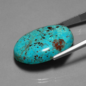 Crisocola multicolorido natural 25,30ct, corte oval, opaco