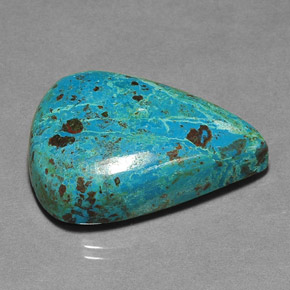 Crisocola multicolorido natural 36,53ct, formato de pêra, opaco