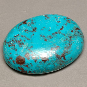 Crisocola multicolorido natural 29,64ct, corte oval, opaco