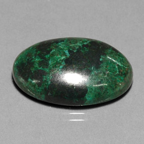 Crisocola multicolorido natural 31,04ct, corte oval, opaco