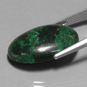 Crisocola multicolorido natural 31,04ct, corte oval, opaco