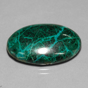 Crisocola multicolorido natural 26,69ct, corte oval, opaco