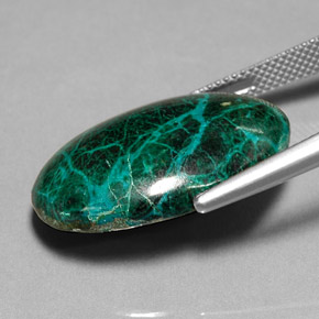Crisocola multicolorido natural 26,69ct, corte oval, opaco