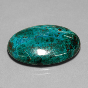 Crisocola multicolorido natural 21,92ct, corte oval, opaco