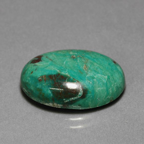 Crisocola verde natural 7,78ct, corte oval, opaco
