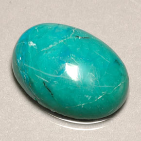 Crisocola verde natural 8,90ct, corte oval, opaco