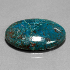 Crisocola multicolorido natural 16,93ct, corte oval, opaco