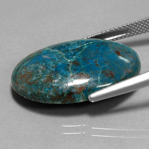 Crisocola multicolorido natural 16,93ct, corte oval, opaco