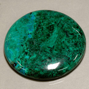 Crisocola multicolorido natural 79,26ct, corte redondo, opaco