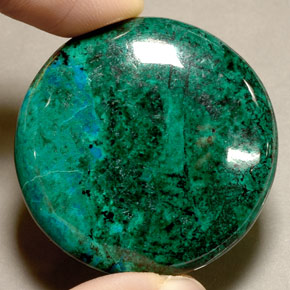 Crisocola multicolorido natural 79,26ct, corte redondo, opaco