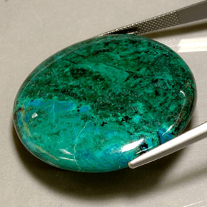 Crisocola multicolorido natural 79,26ct, corte redondo, opaco
