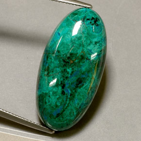 Crisocola multicolorido natural 34,11ct, corte oval, opaco