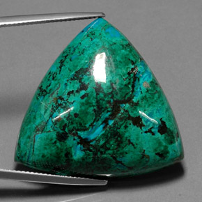 Crisocola multicolorido natural 63,50ct, trillion, opaco