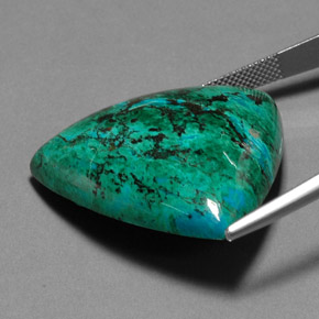 Crisocola multicolorido natural 63,50ct, trillion, opaco