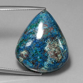 Crisocola Multicolorido Natural 32.81ct, Formato de pêra, Opaco