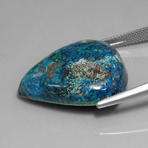 Crisocola Multicolorido Natural 32.81ct, Formato de pêra, Opaco