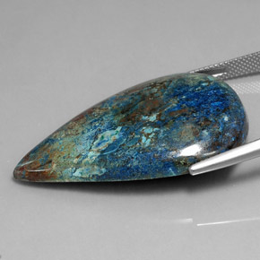 Crisocola Multicolorido Natural 41.46ct, Formato de pêra, Opaco