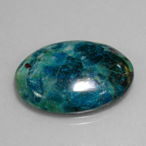 Crisocola multicolorido natural 18,82ct, corte oval, opaco