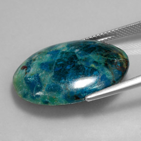 Crisocola multicolorido natural 18,82ct, corte oval, opaco