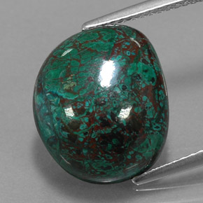 Crisocola multicolorido natural 10,77ct, forma extravagante, opaco