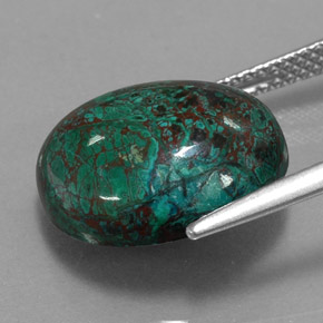 Crisocola multicolorido natural 10,77ct, forma extravagante, opaco