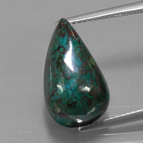 Crisocola multicolorido natural 11,95ct, forma extravagante, opaco