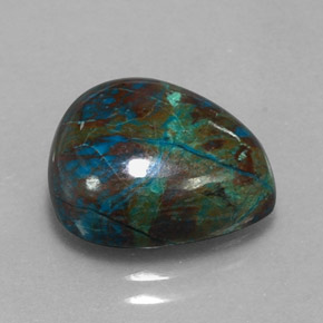 Crisocola multicolorido natural 7,15ct, formato de pêra, opaco