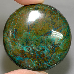 Crisocola multicolorido natural 105,45ct, corte redondo, opaco