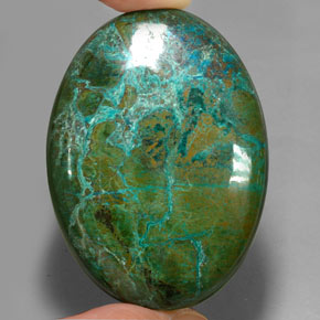Crisocola multicolorido natural 166,65ct, corte oval, opaco
