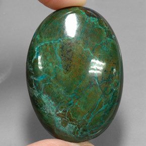 Crisocola multicolorido natural 110,00ct, corte oval, opaco