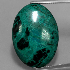 Crisocola multicolorido natural 20,62ct, corte oval, opaco