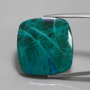 Crisocola multicolorido natural 31,83ct, almofada cortada, opaco