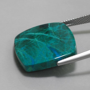 Crisocola multicolorido natural 31,83ct, almofada cortada, opaco