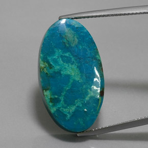 Crisocola multicolorido natural 18,59ct, corte oval, opaco