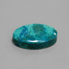 Crisocola multicolorido natural 10,54ct, corte oval, opaco