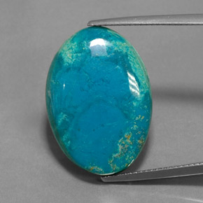 Crisocola multicolorido natural 13,12ct, corte oval, opaco