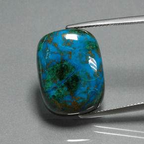 Crisocola Multicolorido Natural 28.39ct, Almofada cortada, Opaco