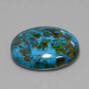Crisocola multicolorido natural 47,87ct, corte oval, opaco