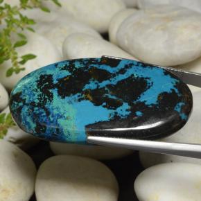 Crisocola Multicolorido Natural 89.23ct, Corte Oval, Opaco