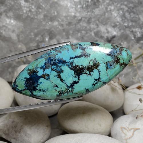 crisocola Multicolorido Natural 36.57ct, Marquesa, Opaco