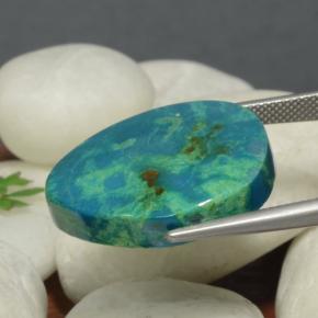 Crisocola multicolorido natural 24,72ct, forma extravagante, opaco