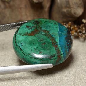 Crisocola Multicolorido Natural 31.81ct, Corte Redondo, Opaco