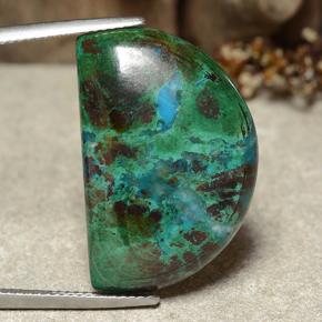 Crisocola multicolorido natural 28,27ct, forma extravagante, opaco