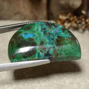 Crisocola multicolorido natural 28,27ct, forma extravagante, opaco