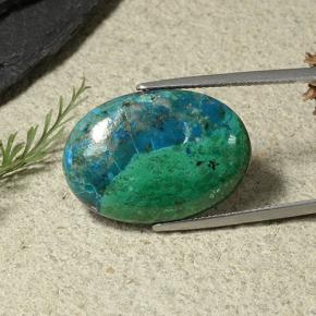 Crisocola Multicolorido Natural 19.55ct, Corte Oval, Opaco