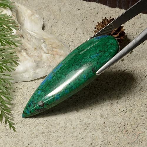 Crisocola Multicolorido Natural 45.74ct, Formato de pêra, Opaco